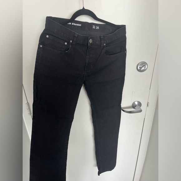 men’s black jeans straight - Picture 4 of 5